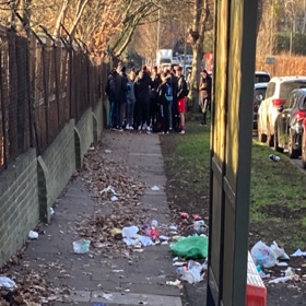 CPFC Visitors & Players Obstructing WBR pavement & their rubbish CPFC Visitors & Players Obstructing WBR pavement & their rubbish